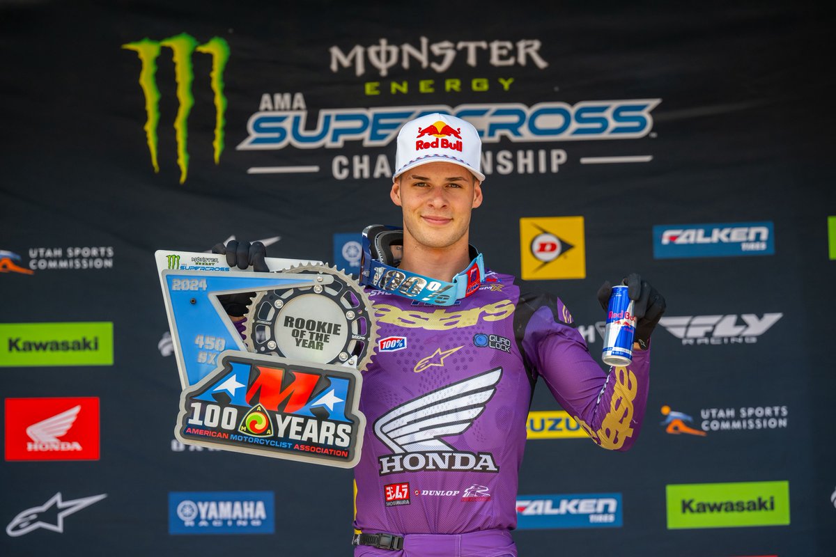 In his rookie season, Jett Lawrence becomes the 2024 AMA 450 Supercross Champion! 🏆

Congratulations, Jett and all at Team Honda HRC on a mega season!

#Honda #SupercrossLIVE