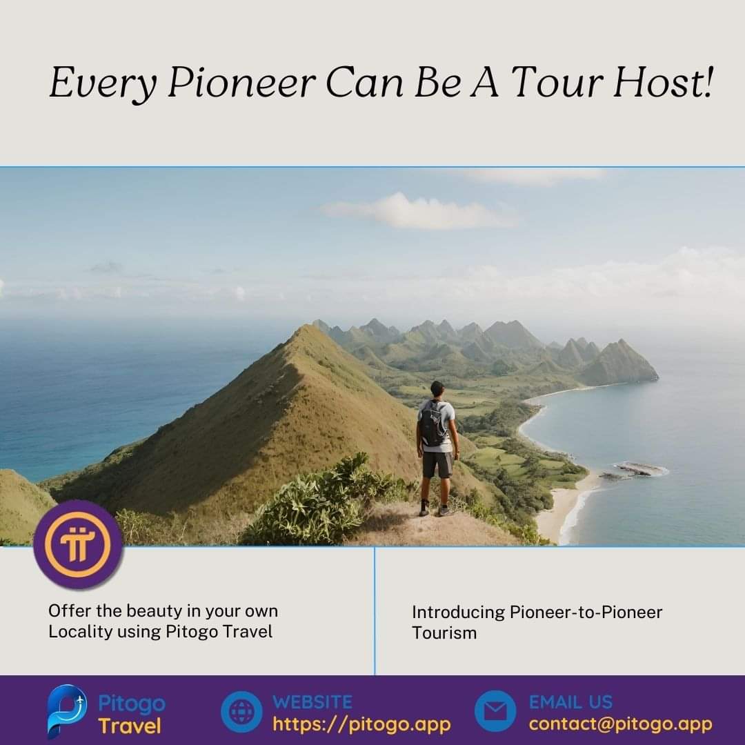 Embrace the Future of Travel: Introducing P2P Tourism with Pitogo Travel
Don't miss out on the adventure of a lifetime – join the P2P Tourism movement with Pitogo Travel today! 🚀

#PitogoTravel #P2PTourism #TravelRevolution