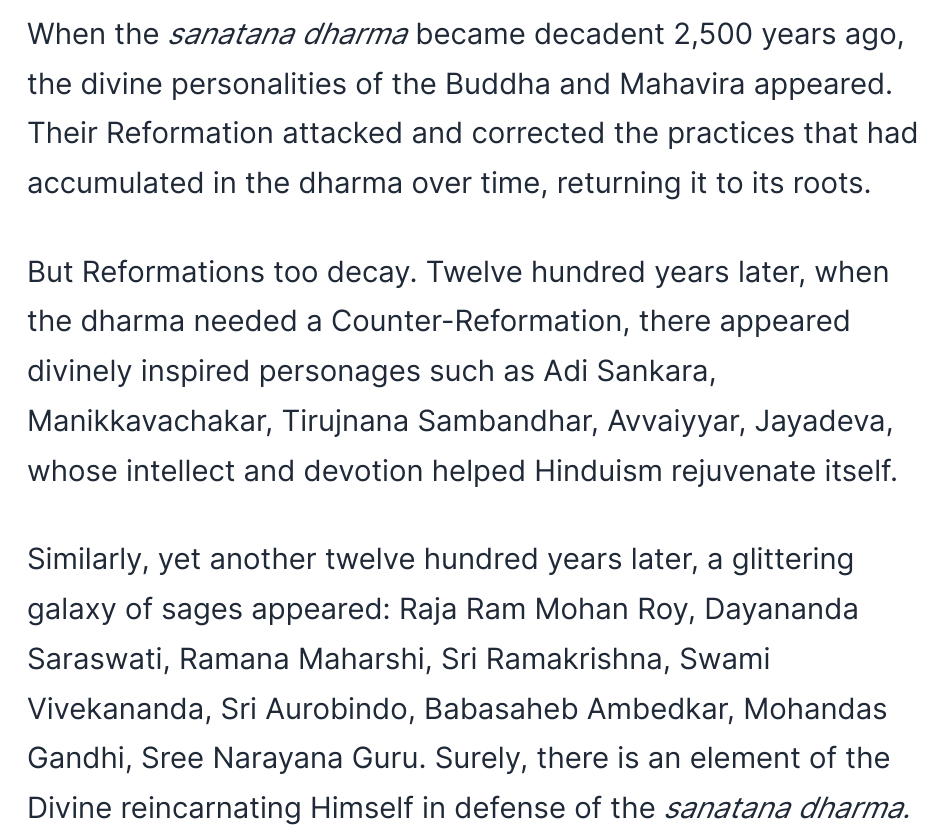 @MumukshuSavitri yes, indeed. the incredible genius who practically single-handedly created a renaissance in hinduism. but then every 1200 years, we have 'sambhavami yuge yuge'. swarajyamag.com/culture/sree-n…