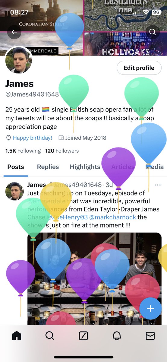 I always love when the balloons appear another year older 😂