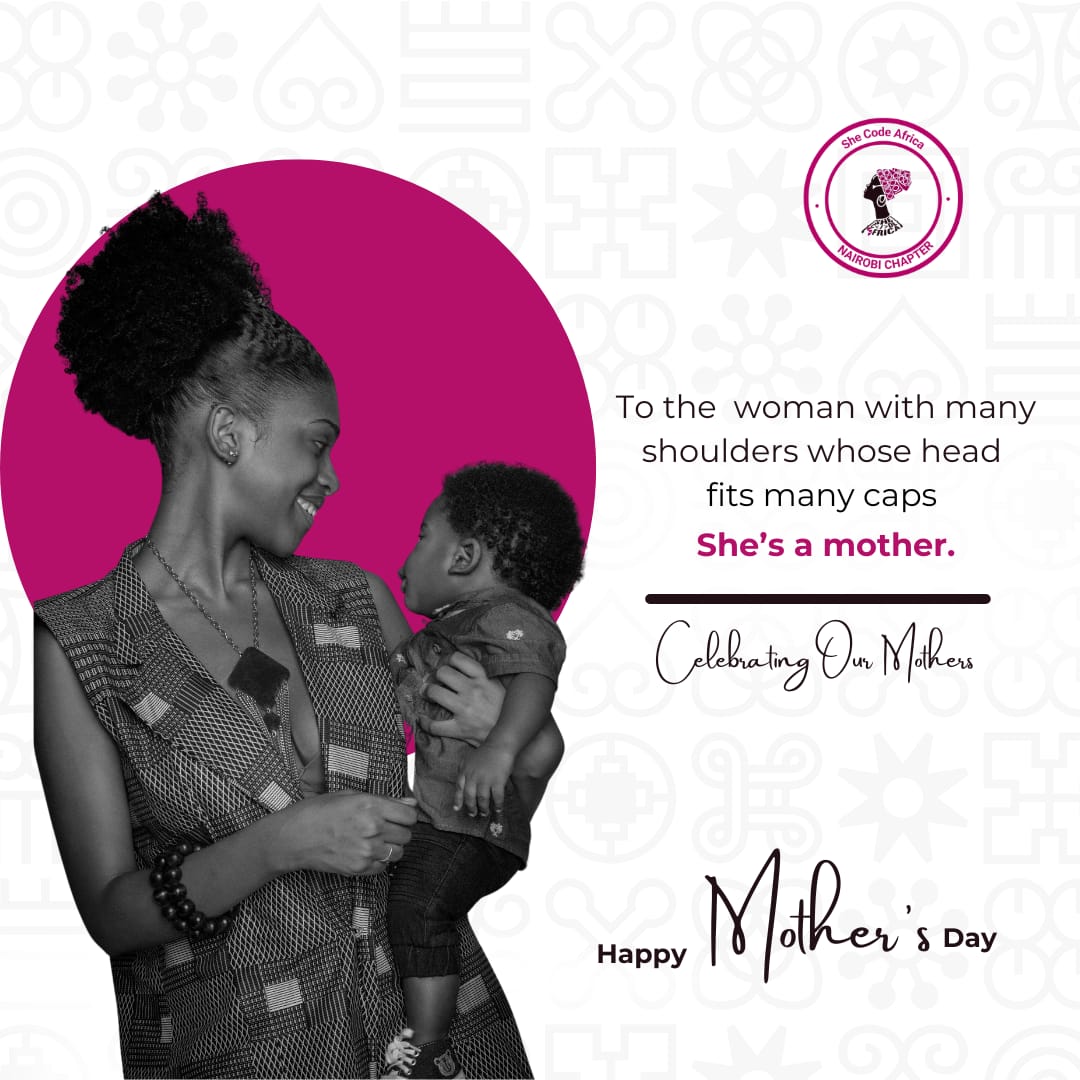 Wishing a Happy Mother's Day to all the incredible women balancing motherhood and career growth.

 Your grace and dedication as a mother is truly admirable.

Happy Mother's Day 💓 
#MothersDay 
#MotherDay 
#EmpowerHer
#DiversityinTech
#SheCodeNairobi2024