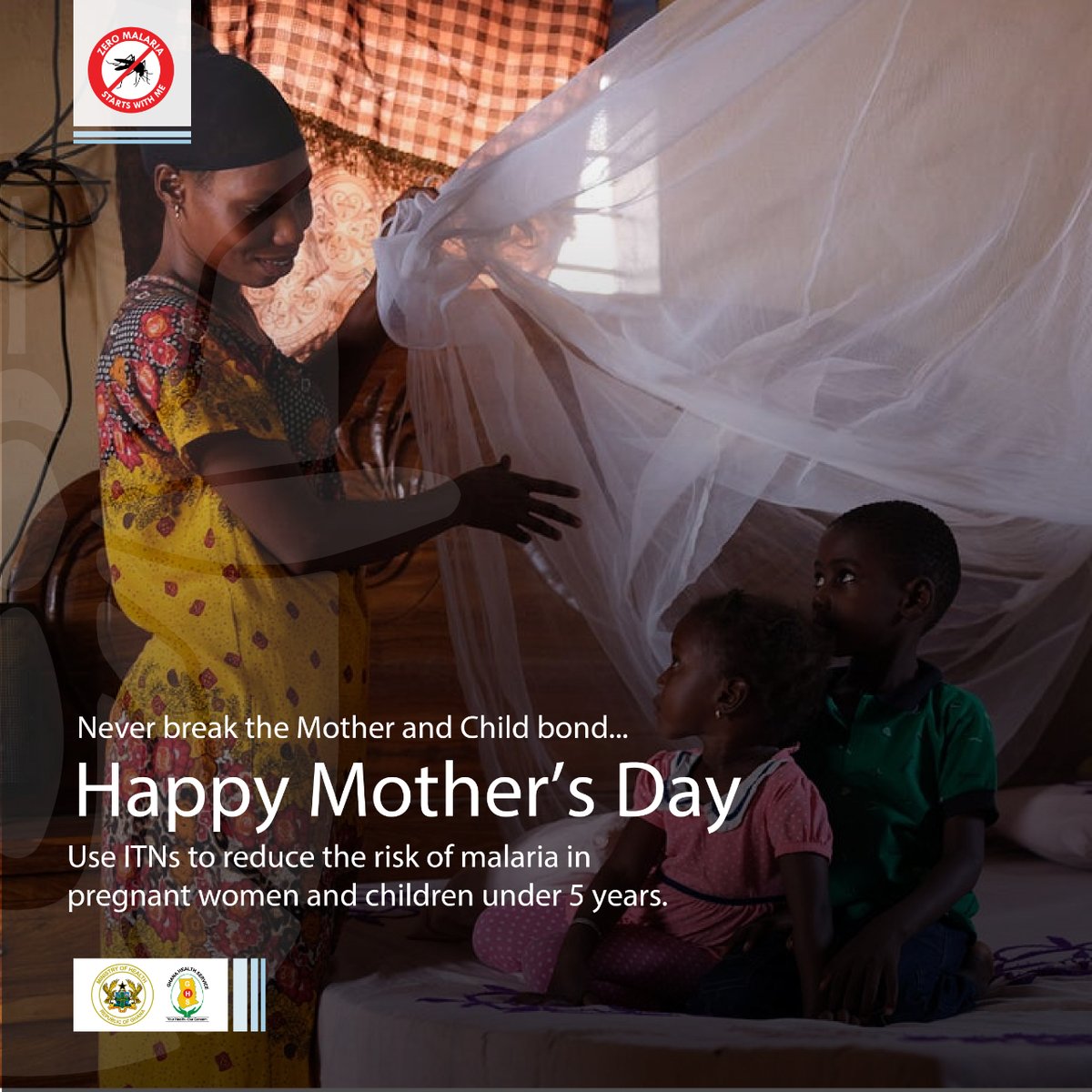 This day, let’s celebrate mothers with one of the most meaningful Mother's Day gifts yet. Show them a way to protect motherhood by sleeping under insecticide-treated nets daily. #ZeroMalariaStartsWithMe  #MothersDay