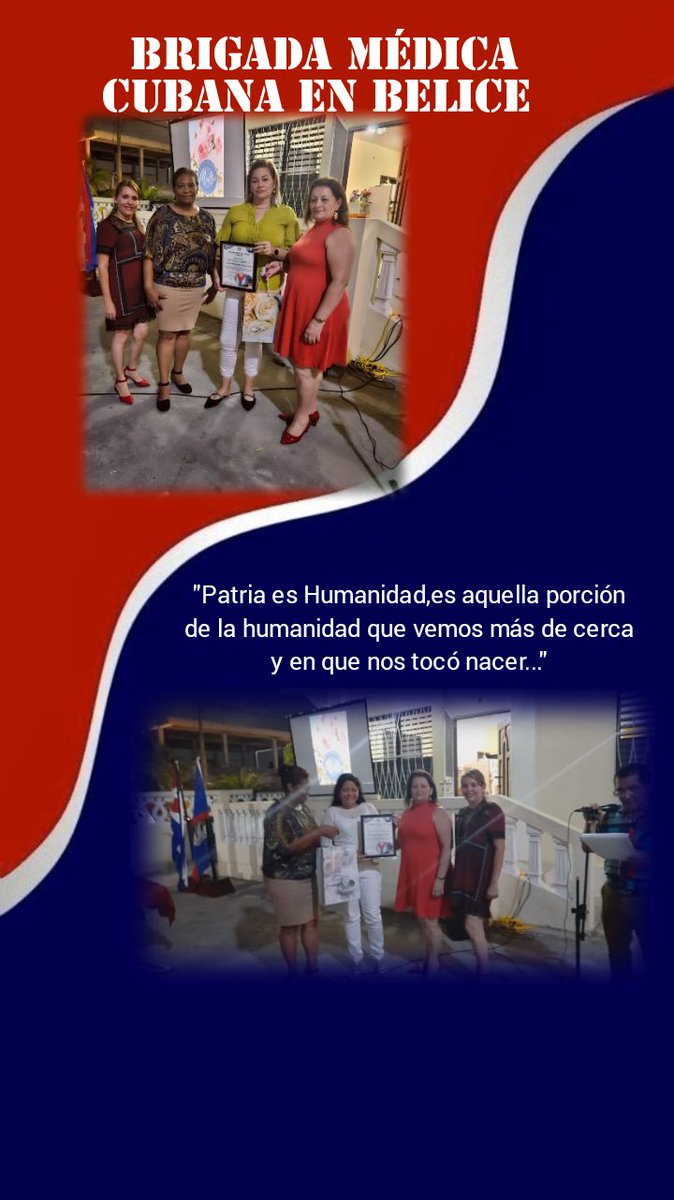 'Los médicos cubanos han escrito una historia digna, heroica, gloriosa e internacionalista'. #BMCEnBelice muchas felicidades a los colaboradores que culminan con éxito su misión en el hermano país de Belice. #CubaCoopera #CubaPorLaSalud