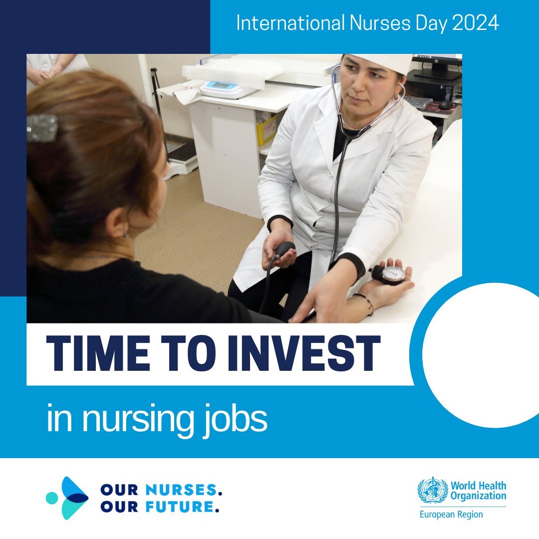 💙Care for those who care💙 #nurses are the backbone of our health systems, yet they often face severe financial constraints. This International Nurses Day, WHO/Europe calls for more strategic investment in #nursing 👉bit.ly/44ttxI9 #IND2024