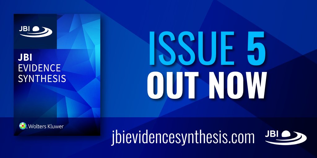 The current issue of JBI Evidence Synthesis marks #IND2024, with editorial and scoping reviews related to the theme #OurNursesOurFuture – the economic power of care. 👇 ow.ly/iKa850Rz7Hr #JBIEBHC