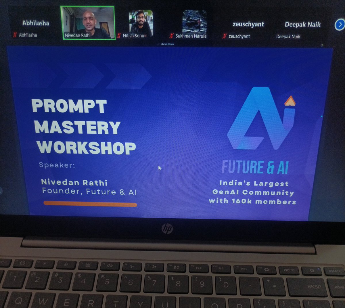 IamabhilashaJha's tweet image. Today I attended the Prompt Mastery Workshop from the @nivedanrathi sir the founder of @future_and_ai . It was my second time attending his workshop and gaining knowledge. Thank you sir for sharing the fantastic framework with us. ✨🫶
#ai #promptframework #futureandai