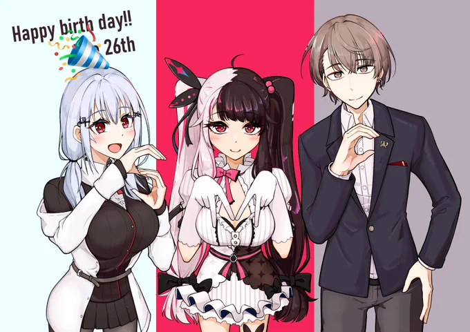 友人の誕生日に絵を描くという腕試し27才の今年は明確に手を抜いてますねそして成長してねぇ希ガス。 