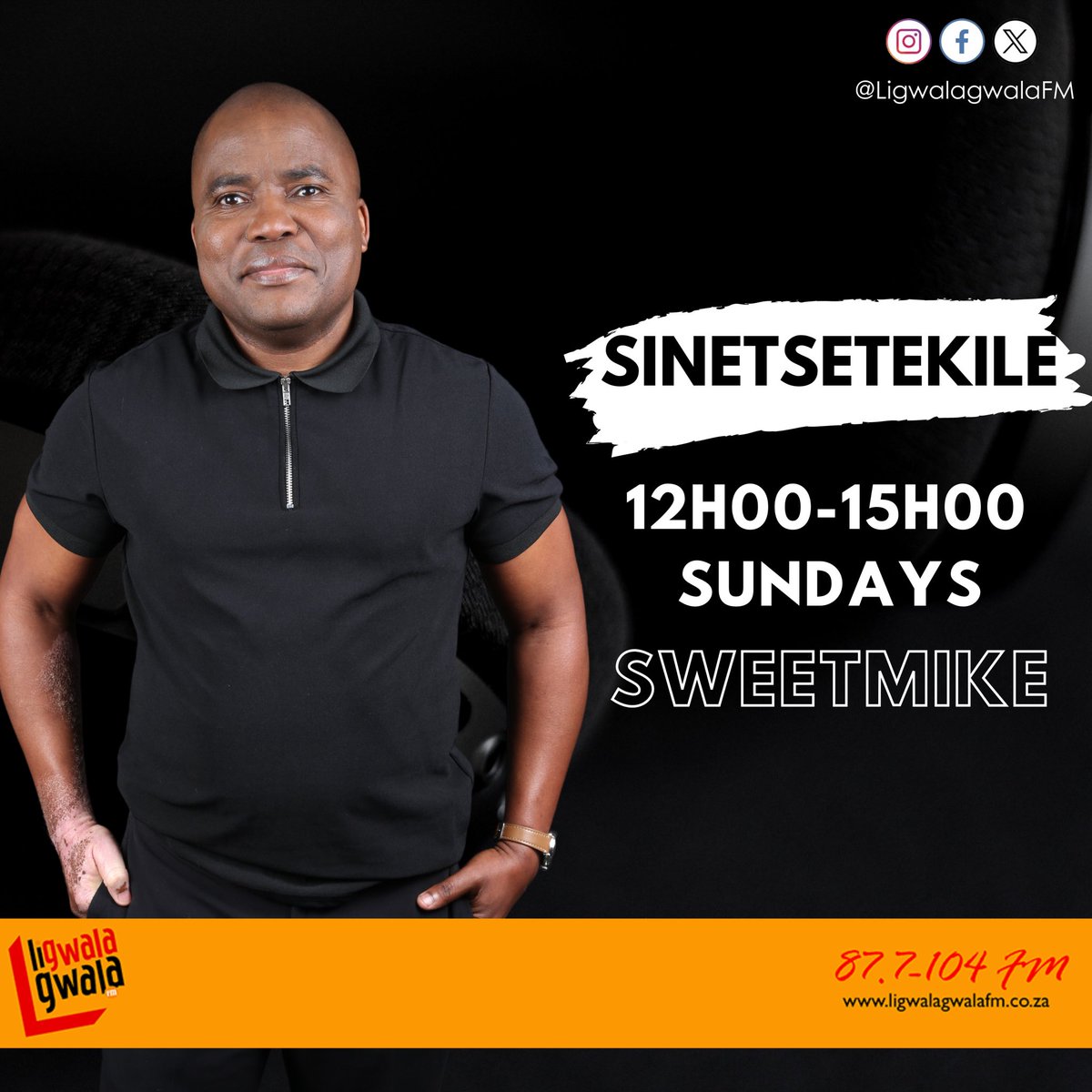 #Sinetsetekile | 12H00-15H00 ku #LigwalagwalaFM 🎙️: @sweetmikesa 📻