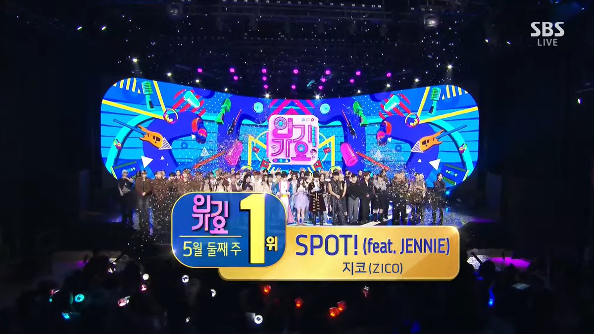 The winner for Inkigayo is @zico_koz ! Congratulations #ZICO X #JENNIE! 🎉🥳🎉 #SPOT1stWin #ZICO14thWin (24.02.12)