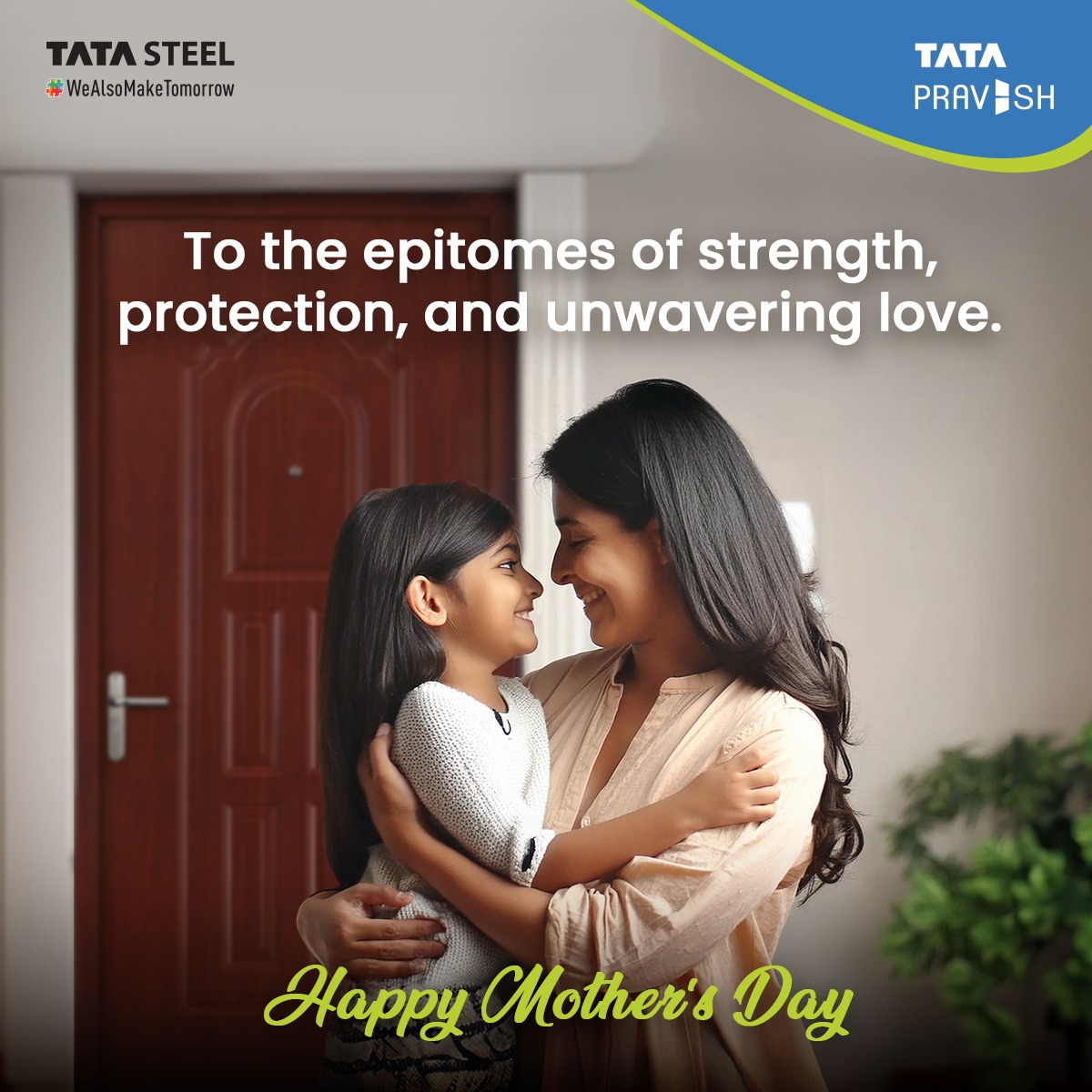 From the first step to every milestone, a mother's love stands strong at the doorway of our lives. This Mother's Day, let's celebrate her unwavering support and endless love. 

Happy Mother's Day! 💖 
.
.
#TataPravesh #AkelaHiKaafiHai #MothersDay #Love #Family #Topical #Mother