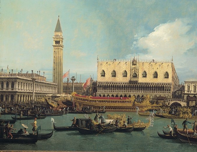 «Desponsamus te mare. In signum veri perpetuique dominii» Venezia,il Bucintoro e lo sposalizio del Mare. Festa de la Sensa 1730 Canaletto