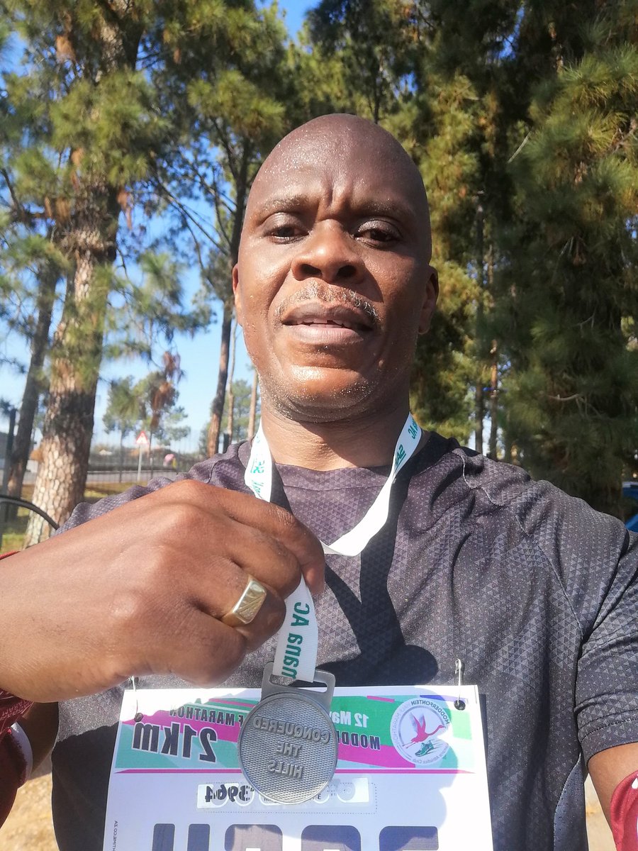 Modderfontein half marathon 21km done and dusted joooooooo katla ka lwana le meepa khili 🤣🤣🤣🤣