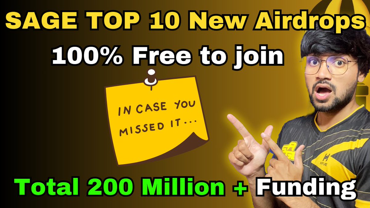 🔥 Top 10 Free to join Airdrop with SAGE Airdrop Ratings 🔥

I will be Posting More content Like this so that even if you missed Any Airdrop You can Re-Check it. If You like the Idea Do Support me Please Like and Retweet ❤️

And If you want Top 10 Mainnet Airdrop List Do Let me…