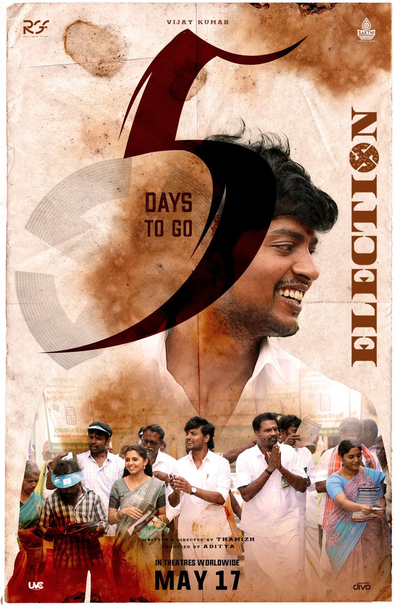 The ultimate political thriller is on your way! #ElectionMovie hits theatres on May 17th, Booking opens soon - countdown is on, just 5 more days to go! 🎟️ #ElectionTrailer : youtu.be/YnUi367jlTU #ELECTIONfromMay17 #ELECTION #RGF02 @Vijay_B_Kumar @reelgood_adi…