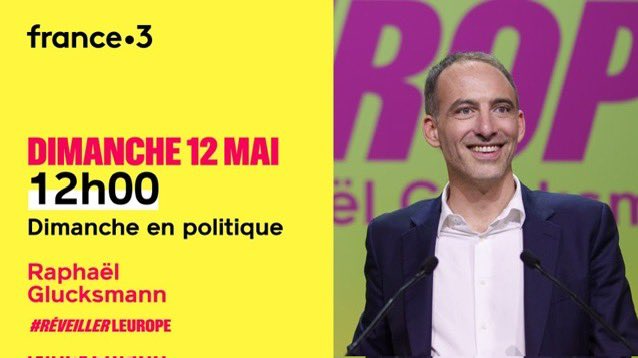 🇪🇺🌹Raphaël Glucksmann dans #DimPol, ça va commencer ! 📺 france.tv/france-3/direc… #RéveillerLEurope