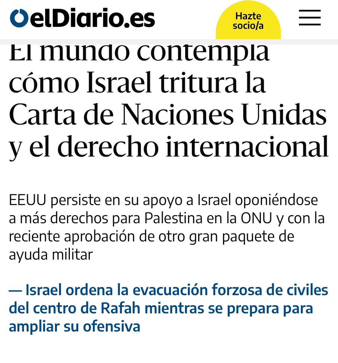 El desprecio de Israel a Naciones Unidas no es nuevo: desde hace décadas viola de forma sistemática varias resoluciones de la ONU y el pasado mes de noviembre el propio Netanyahu declaró a su secretario general “persona non grata” Por @olgarodriguezfr eldiario.es/internacional/…