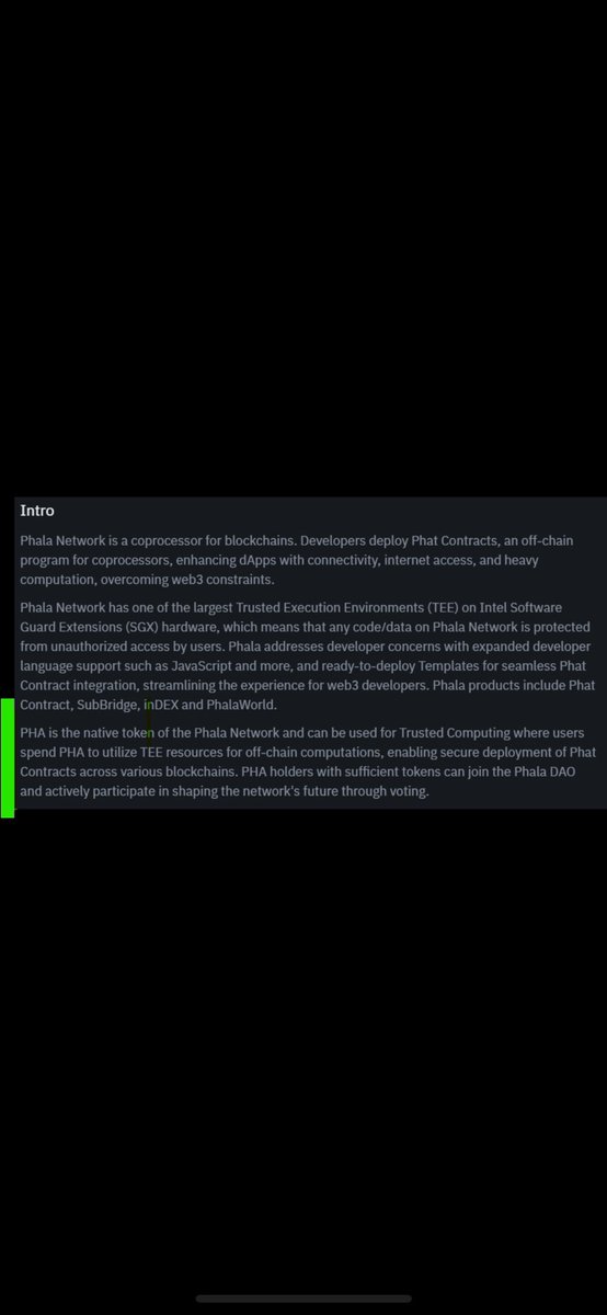 If you believe in the tech what @MarlinProtocol is making, you better look @PhalaNetwork. They are pretty much the same, but: good in socials, known people & team, token has USECASE, they don’t have a shady reputation…

Instead of buying $POND, i would buy $PHA