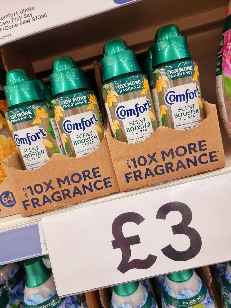 Comfort Scent Booster's £3 in Tesco 

#tesco #barginhunter #moneysavingtips #shopping #Discounts #bargainhunter #laundry #looseladieslive #looseladies #comfort