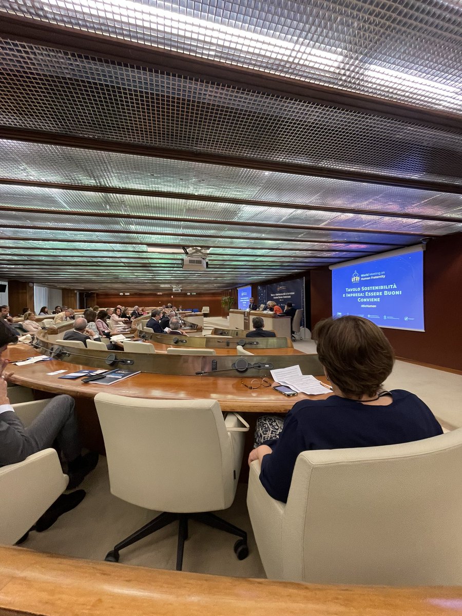 World meeting on human fraternity. 
Tavolo sostenibilità e impresa: essere buoni conviene.

Intelligenza relazionale e fraternità come chiavi per un nuovo approccio sistemico tra governi, cittadini e imprese e accrescere il benessere di tutti.

#behuman