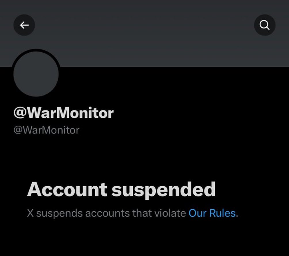 Elon Musk just suspended @WarMonitor