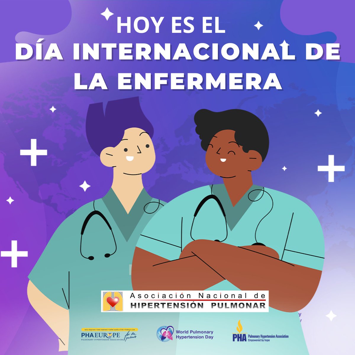 Hoy #DíaInternacionaldelaEnfermería, desde la ANHP agradecemos a todas las #enfermeras y #enfermeros que prestan cuidados y atención a pacientes que luchan contra la #hipertensiónpulmonar y les acompañan día a día. Gracias por vuestra labor que marca la diferencia en sus vidas.