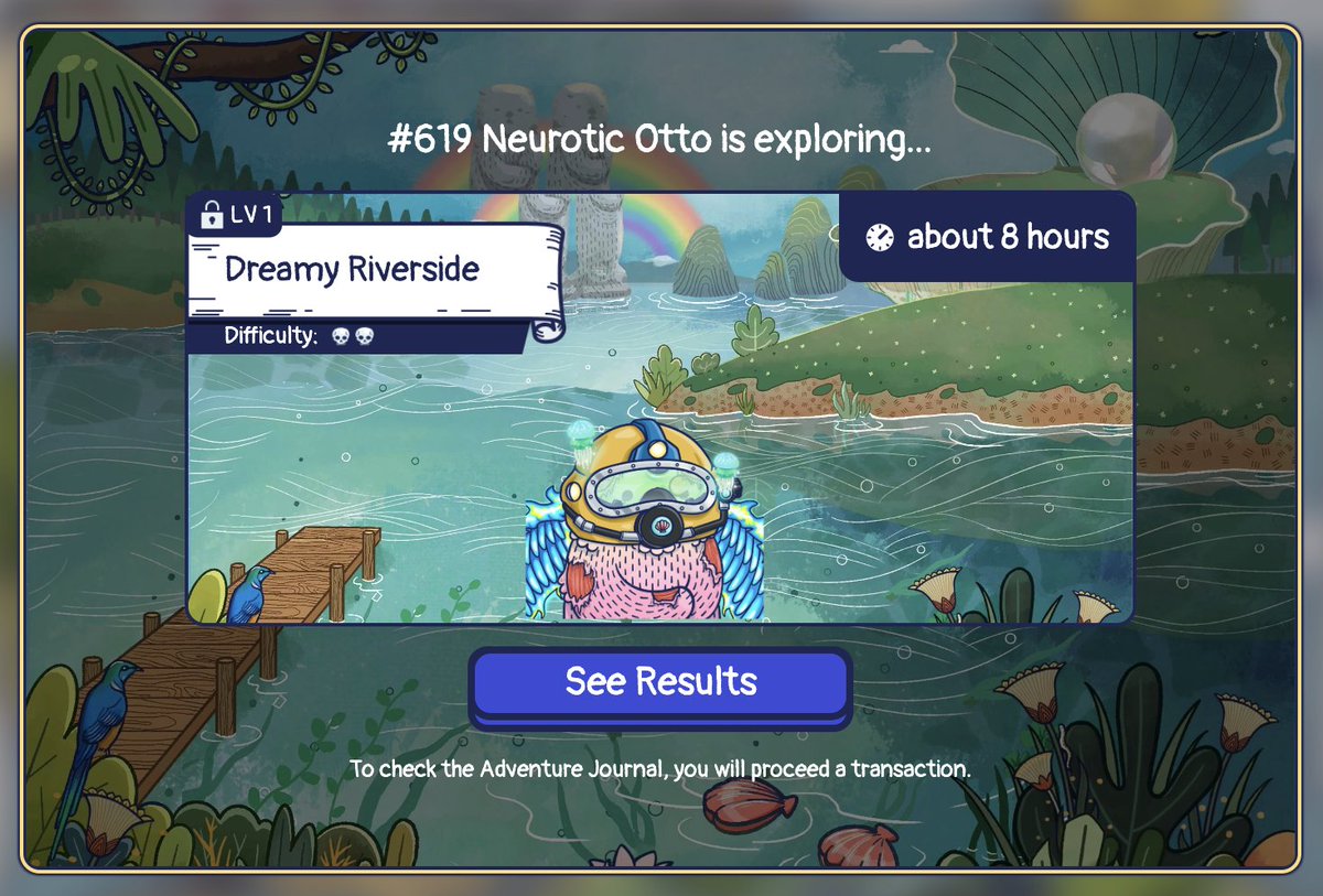 Join Neurotic Otto #NFT as he embarks on an epic quest at The Dreamy Riverside!✨ Will he conquer the whimsical wonders or get tangled in his own anxieties? 

Stay tuned for the hilarious antics and unexpected twists!🤪

#NFTGaming #NFTCommunity #NFTcollections