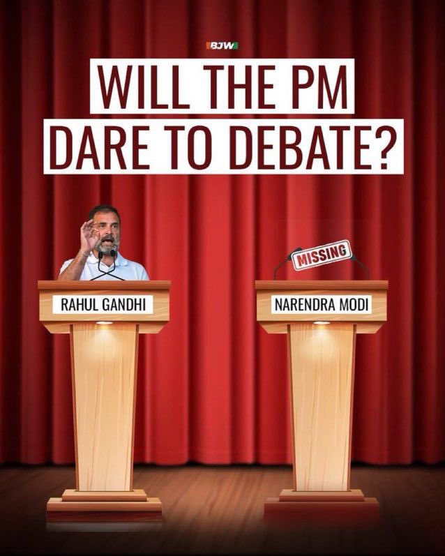 Hello Rahul Gandhi – a kind suggestion! Before you invite PM Modi for a debate, why don’t you do a warmup debate with Smriti Irani first? @smritiirani For tips to do well you can approach your good friend Kamal Haasan who got roasted by Smriti Irani! @ikamalhaasan If you…