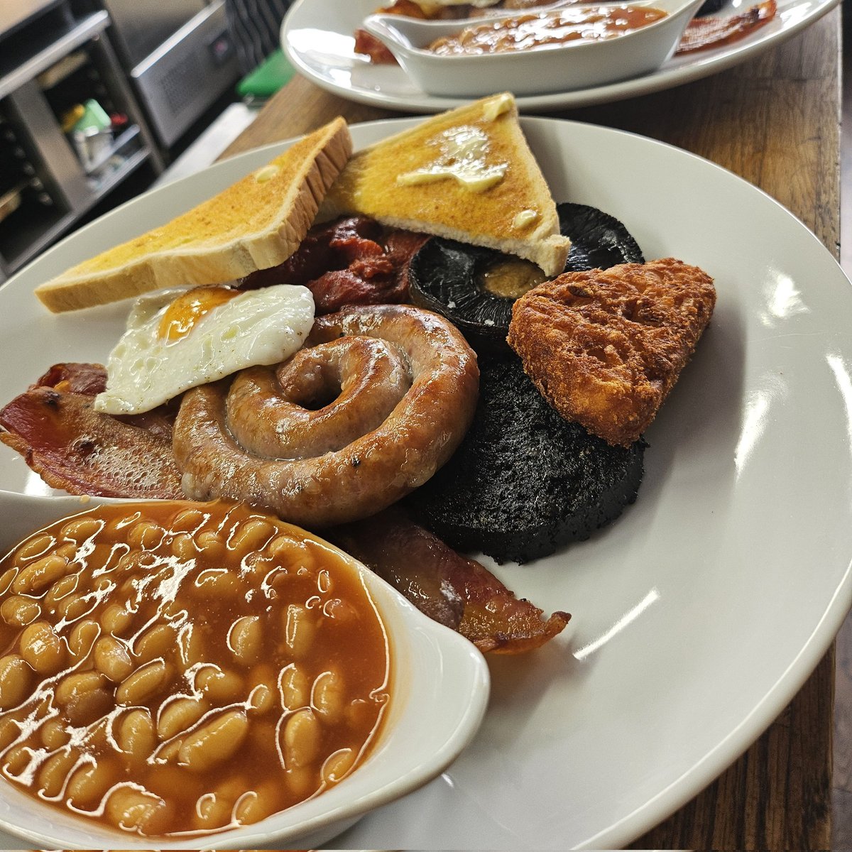 The sun is shining, the chefs are in, and we are getting full English breakfasts out to the masses!