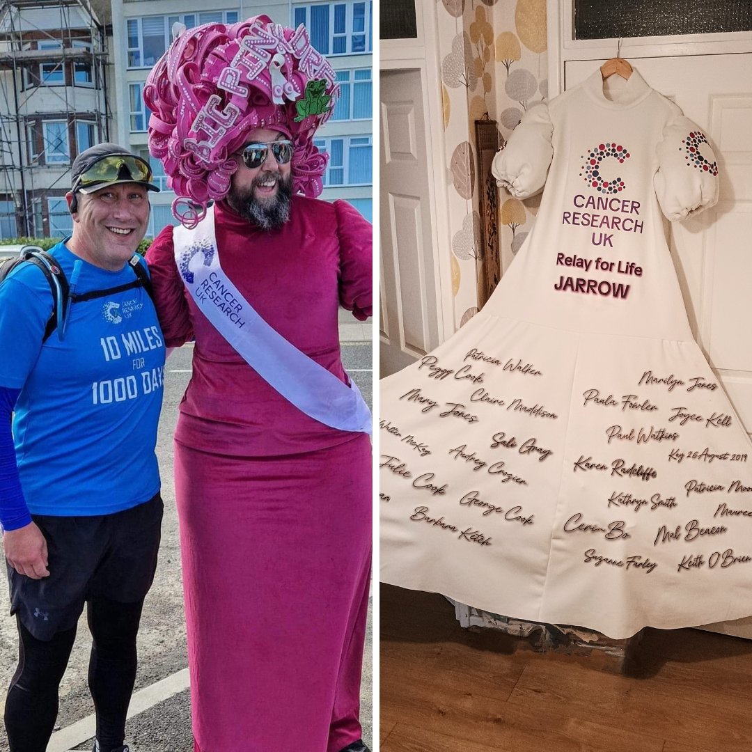 'I've become known for the flamboyant outfits I wear to raise money. People have donated to put names of loved ones on my dress.' Colin's taking part in the Sunderland 10k today ahead of his own cancer treatment next week - we're all behind you, Colin ❤️