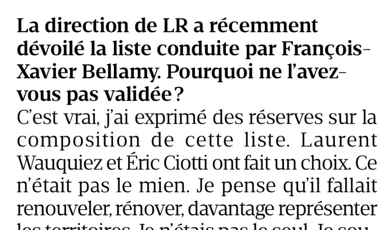 Entre FX Bellamy LR qui ne soutient pas Ursula von der Leyen, pourtant candidate de son groupe PPE, et Gérard Larcher LR, président du Sénat qui ne soutient pas la liste LR aux Européennes… 😅

Qui va encore oser voter FX Bellamy le 9 juin?