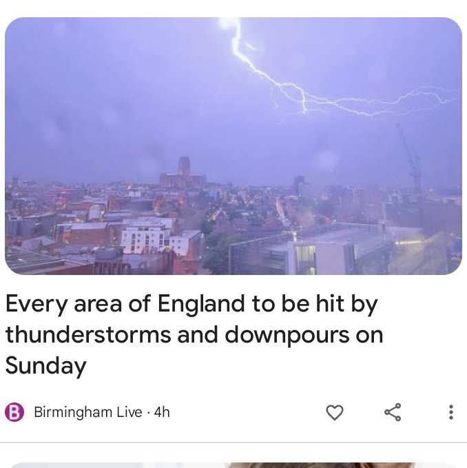 🤣 Relentless Trash from UK media @birminghamlive  @BlackCountryWX 
Thunderstorms today yes... But not everywhere in England