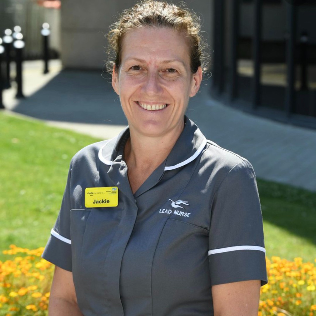NHSCharities's tweet photo. Jackie is Lead Nurse for End of Life and Bereavement Care @blackpoolHosp, supporting patients and their families at the most difficult time, and also working with @BlueSkiesFund to enhance the services and facilities available to them. 💙

#InternationalNursesDay https://t.co/G335X9PZwc