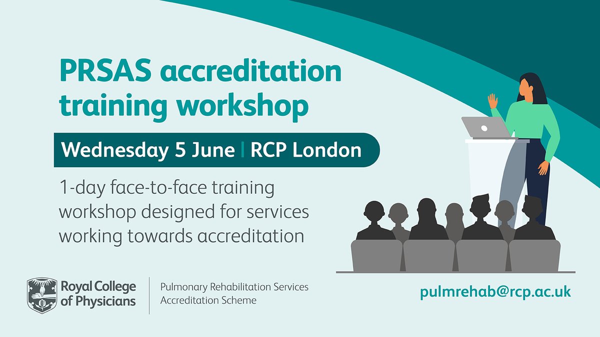Register now for the in-person pulmonary rehabilitation accreditation training workshop. This 1-day training workshop is designed for services working on their self-assessments and towards a site assessment. Book now: ow.ly/olYq50RAbwb
