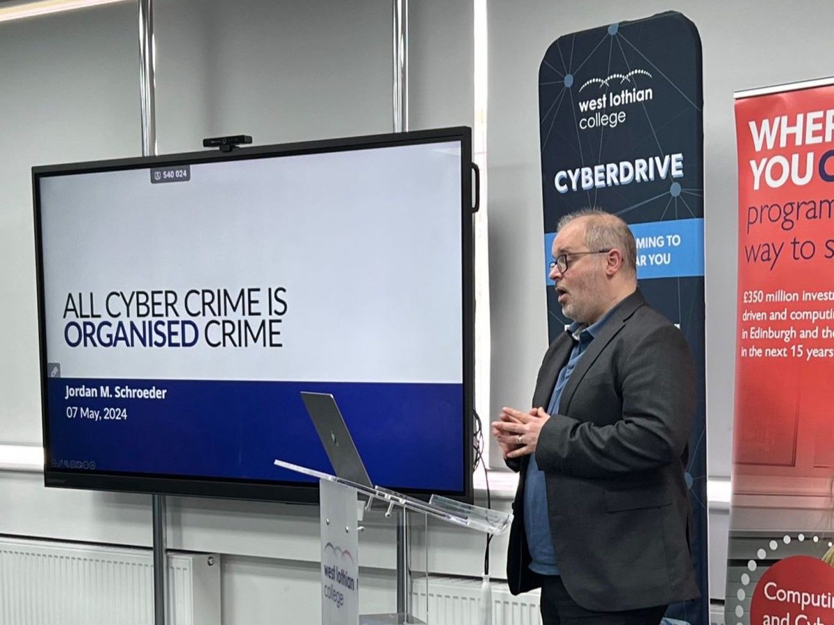 📢 #ICYMI Jordan Schroeder delivered the second instalment of our #LothianLectures series. As the Managing CISO of Barrier Networks, Jordan argued that all cyber crime is organised crime- captivating the audience with his knowledge, research and expertise. 👏
