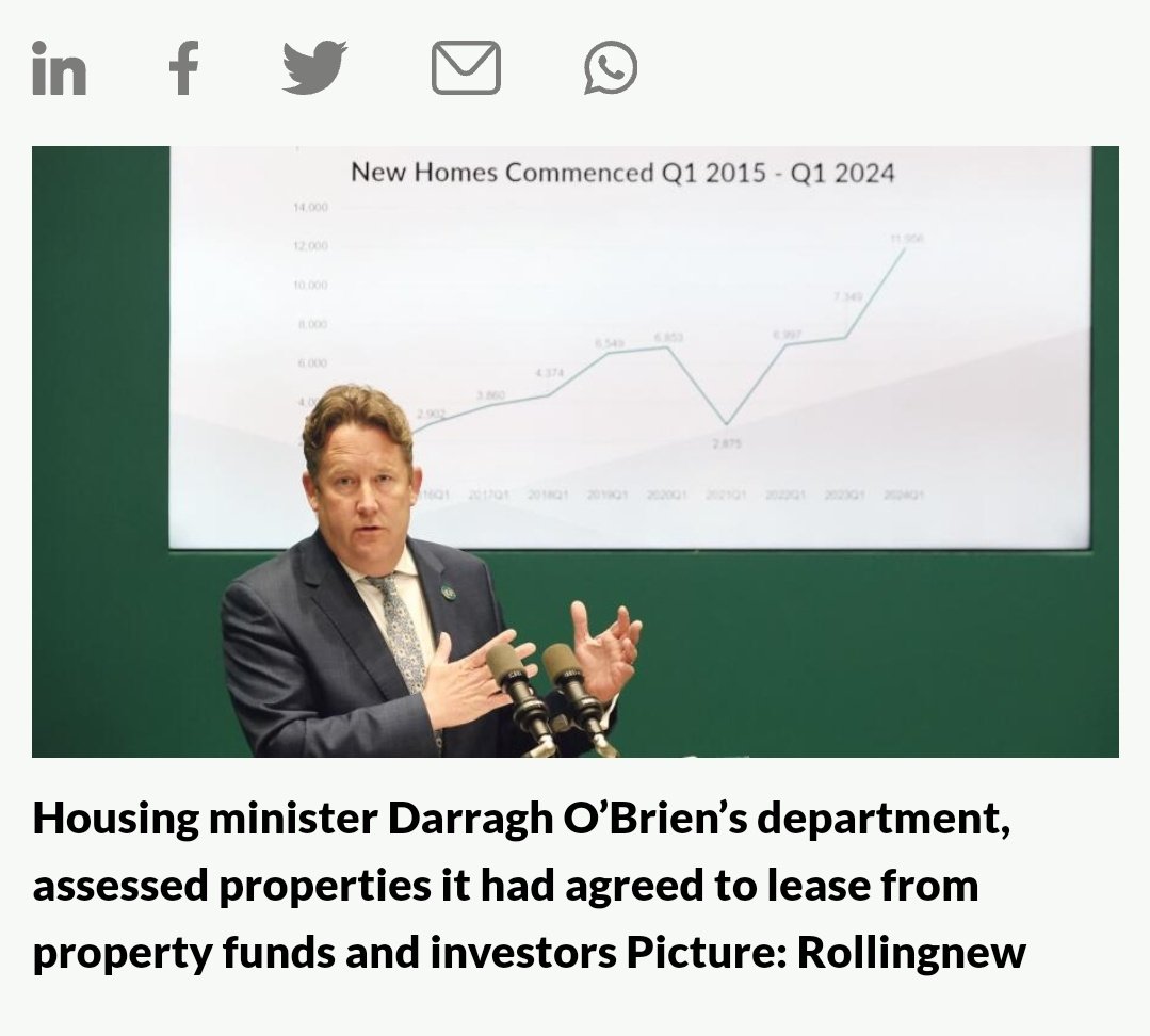 Exclusive: State leasing social homes from private sector for up to €3,200 a month @killianwoods

New data released by the Department of Housing has indicated state spending on leasing 8,900 social homes will cost €3.24 billion

#HousingCrisis #Leasing 
#HowIrelandWorks…