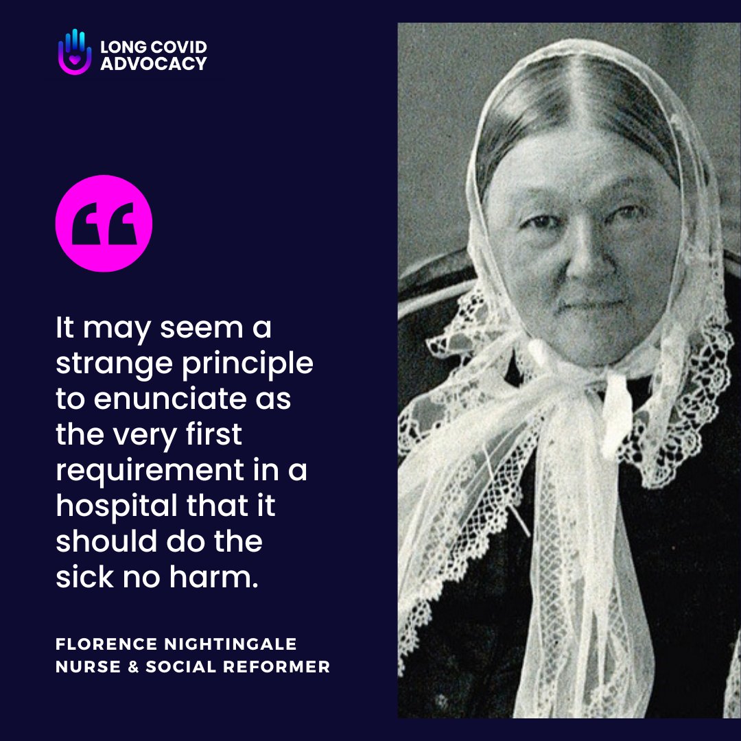 💙#MEAwarenessDay is May 12th because it was Florence Nightingale's birthday in 1820 💙She had #ME for 25yrs, from Crimean Fever, spending many years bedbound 💙224 yrs later we still have #pwME being harmed in hospital & no mitigations to prevent airborne infections