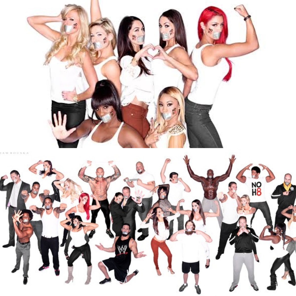 looking back at the #NOH8 photoshoot that WWE did!