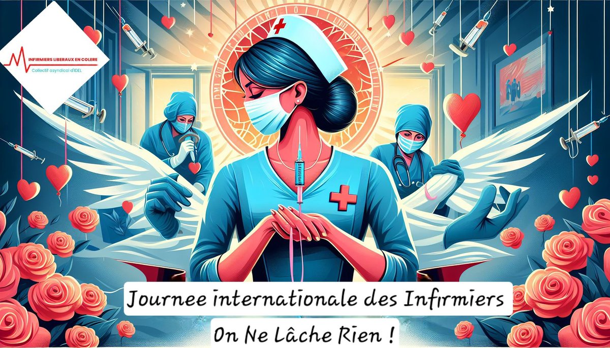 En cette Journée internationale de l'infirmière, nous honorons la ténacité des infirmières et leur lutte @Idelencolere,la reconnaissance de leur profession. Leur persévérance est le moteur de notre combat collectif pour des conditions justes . @fredvalletoux @EmmanuelMacron