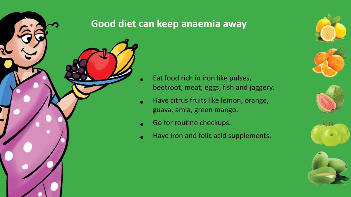 Good diet can keep anaemia away !!!

#1000daysoflife #pregnantwomen

English (19/37)