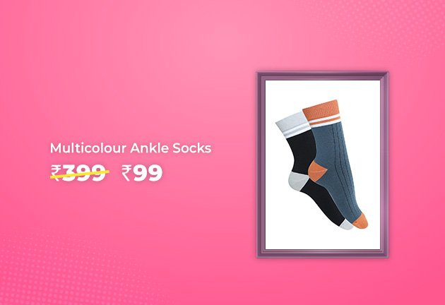Get Multicolour Ankle Socks (Pack of 2) @ Rs 99 Worth Rs 399 only on BuyKaro!

Shop Now!
bitli.in/qFoKCVy