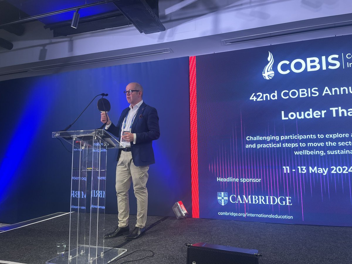 And we’re off! #COBIS24 kicking off with warm words of welcome from @COBIS_CEO. Delegates from all over the world gathered here in London to network, share insights and of course - play table tennis! 🏓
