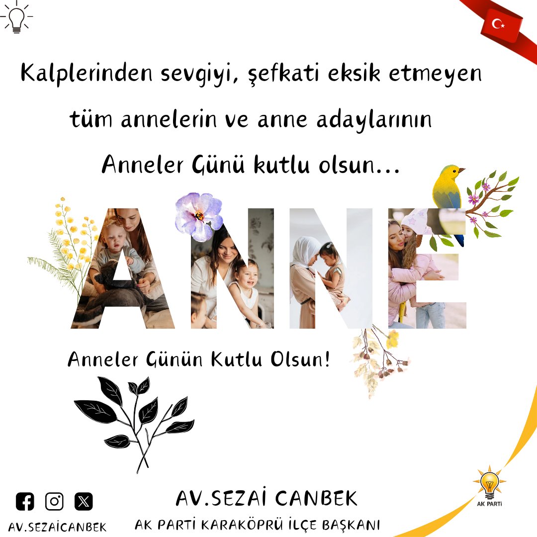 Kalplerinden Sevgiyi, Şefkati Eksik Etmeyen Tüm Annelerin Ve Anne Adaylarının Anneler Günü kutlu olsun... @RTErdogan @erkankandemir @bybekirbozdag @adelioglu63 @sezaicanbek #annelergünükutluolsun