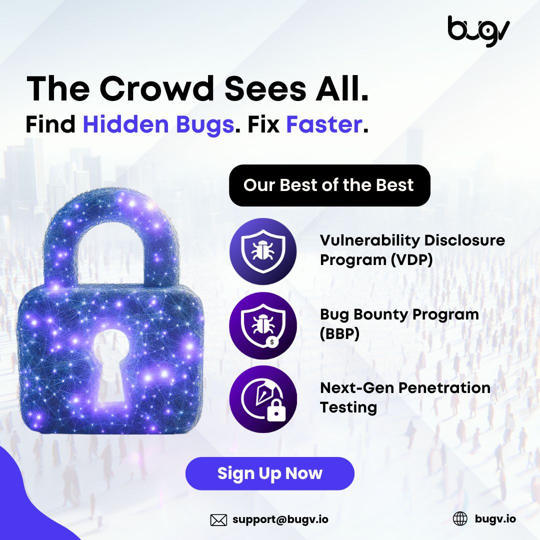bugvsecurity's tweet image. 𝐄𝐱𝐩𝐨𝐬𝐞 𝐭𝐡𝐞 𝐈𝐧𝐯𝐢𝐬𝐢𝐛𝐥𝐞/ 𝐂𝐫𝐢𝐭𝐢𝐜𝐚𝐥 𝐛𝐮𝐠𝐬 𝐰𝐢𝐭𝐡 𝐭𝐡𝐞 𝐏𝐨𝐰𝐞𝐫 𝐨𝐟 𝐭𝐡𝐞 𝐁𝐮𝐠𝐯 𝐂𝐫𝐨𝐰𝐝!

Sign Up Now: buff.ly/42qC9hZ

For further info, 📞  +977 9820733849

#CrowdsourcedSecurity #CyberSecurity #pentesting #VDP #BugBounty #bounty