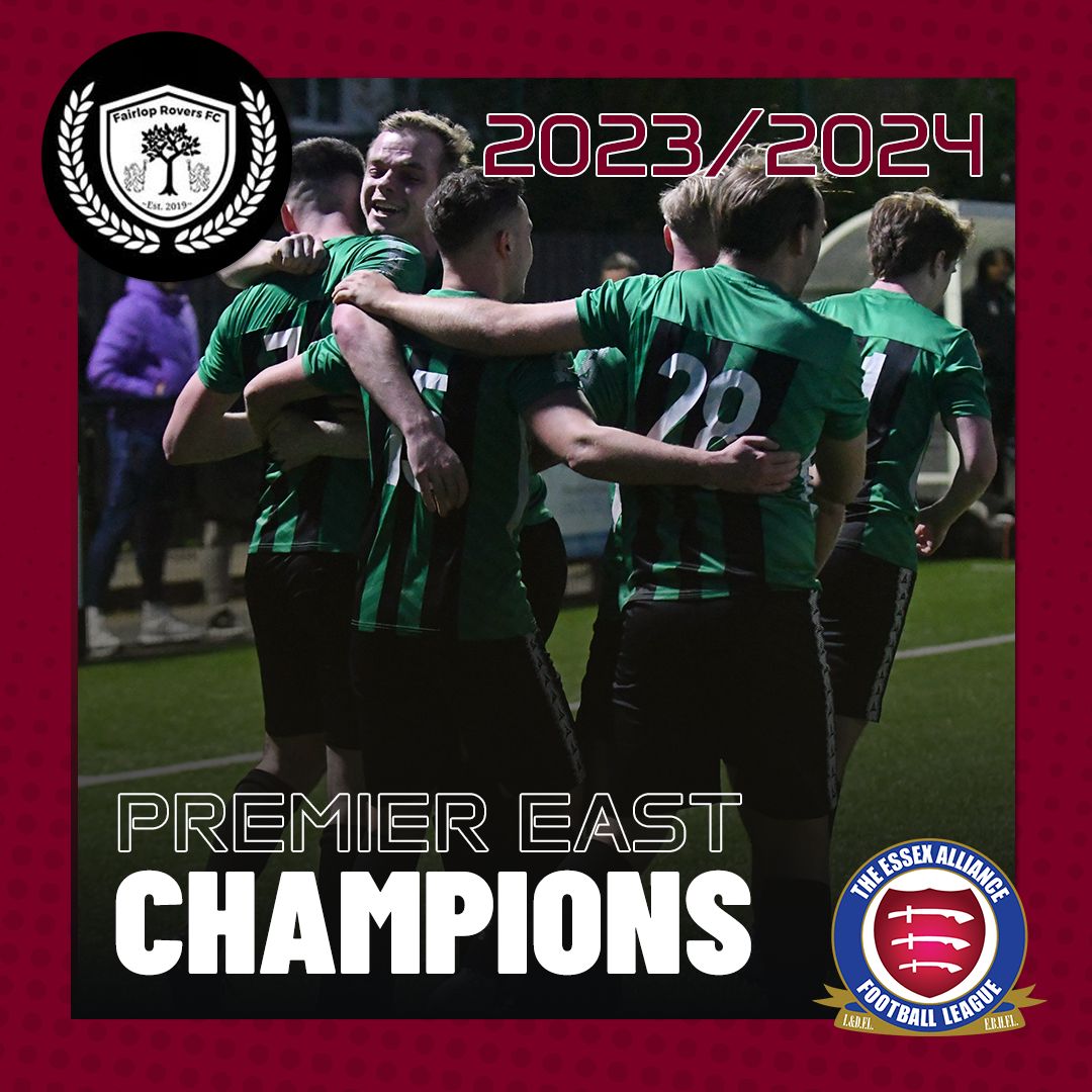 𝕃𝔼𝔸𝔾𝕌𝔼 ℂℍ𝔸𝕄ℙ𝕀𝕆ℕ𝕊 🏆 Following results yesterday afternoon, it's congratulations to @FairlopRoversFC who took the Premier Division East title, confirming promotion to Step 7, and taking their place in the Premier Play-Off later in the month!