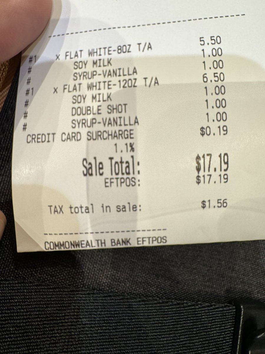 17 dollars for two coffees. 🫥

Criminal.