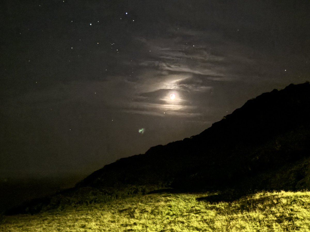 No #AuroraBorealis spotted last night at Morte Point. But even an ordinary night is extraordinary here. Newish moon over Mortehoe Bat, Woolacombe, North Devon.