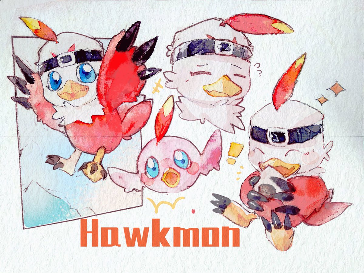 #デジモン #digimon 
給朋友的Hawkmon🦅