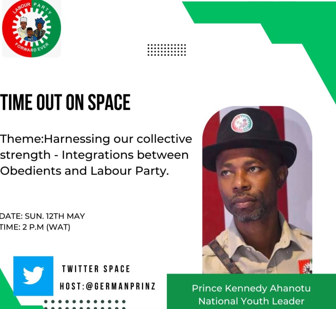 Today, I shall be hosted by @Germanprinz in the space to share ideas on obidient youth and @NgLabour consolidation for greater achievements.
#forwardever