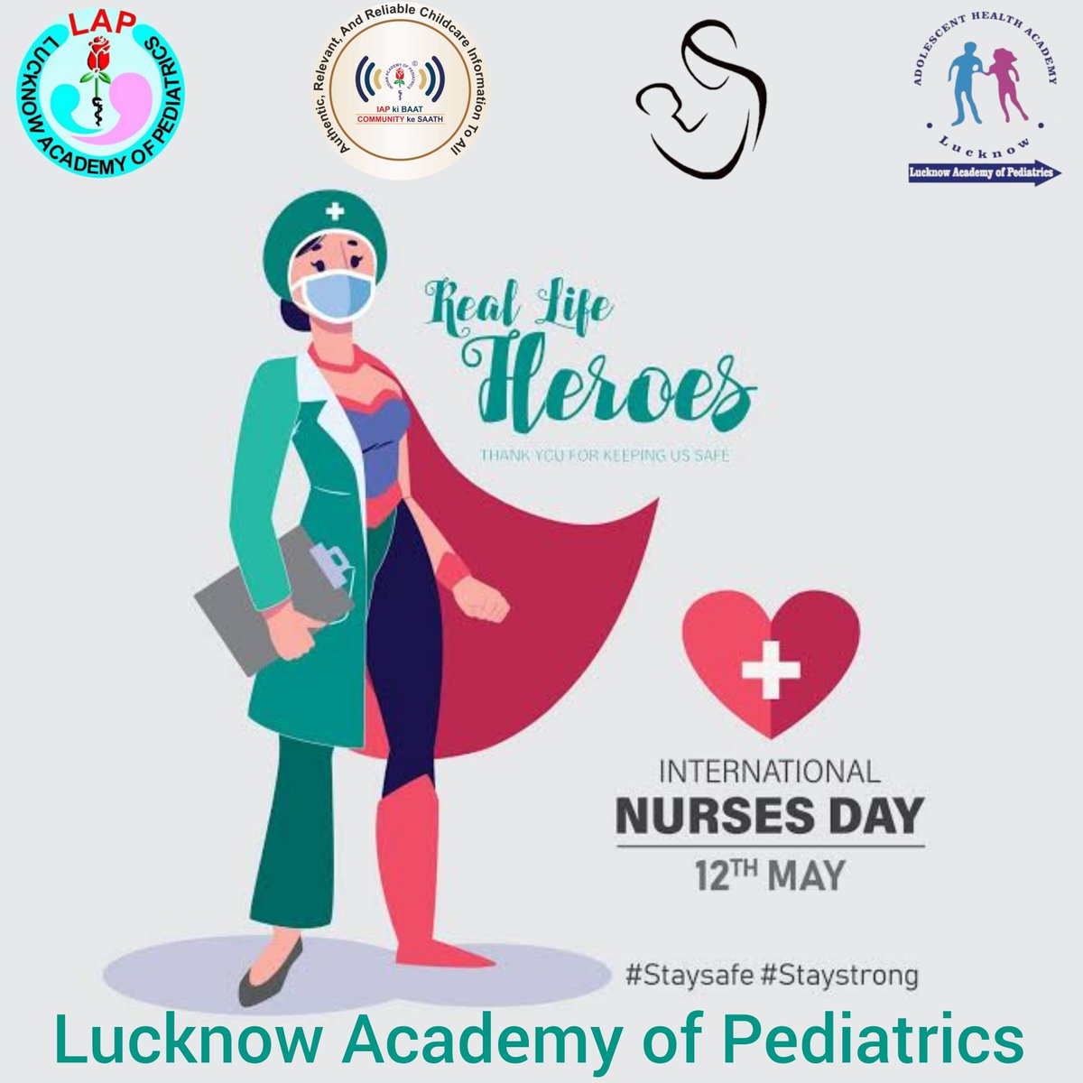 Wishing you a happy #InternationalNursesDay #NursesDay #NursingHeroes #NursesAreAwesome #ThankANurse #NursesRock #NursesUnite #Nursing2024 #NursingCelebration #OurNursesOurFuture #LAP #IAP #IAPlucknow #LAHA #AHA #lucknowacademyofpediatrics #LNF #NNF #IAPkiBaatCOMMUNITYkeSaath