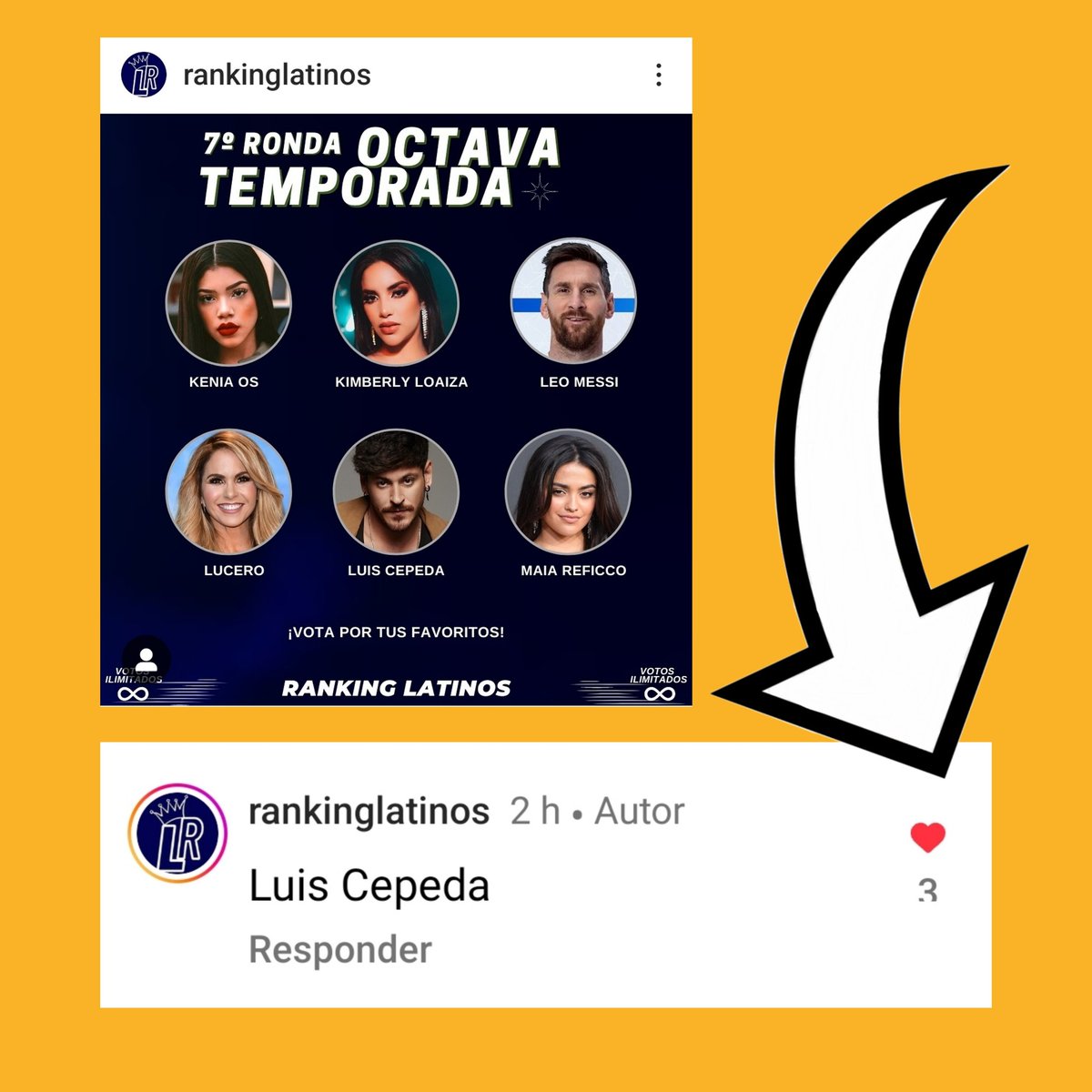 Hay muchos?? Marca el corazón ❤️ en los comentarios de ig de @RankingLatinos para que #LuisCepeda gane el ranking 👍 ⤵️ instagram.com/p/C6xltqtuSJC/…